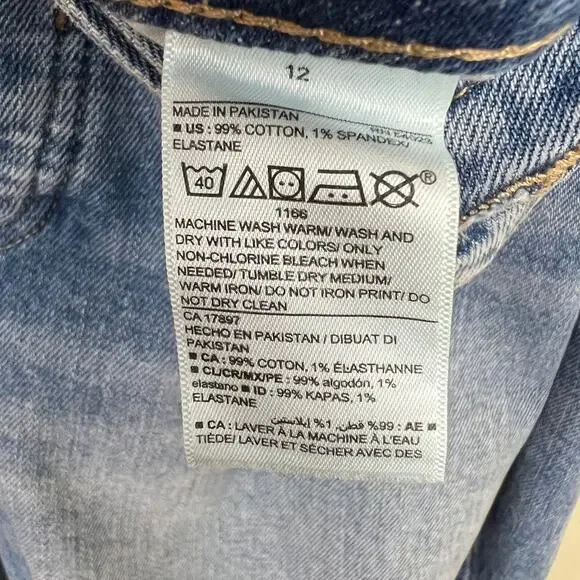 Old Navy O.G. High Rise Straight Button Fly Jeans Size 12 - Picture 11 of 11